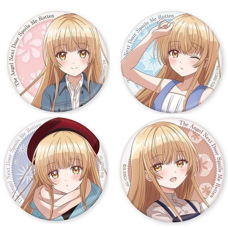 อะนิเมะ Otonari no Tenshi-sama Shiina Mahiru Fujimiya Amane Badge เข็มกลัดคอสเพลย์ Pins เครื่องประดับแฟชั่นของขวัญคอลเลกชัน