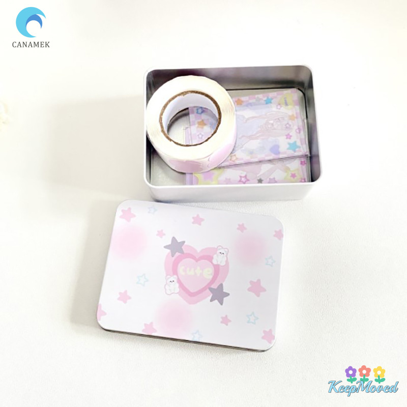 Keepmoved การ์ตูนKpop Photocards Desktop Storage Starกล่องเก็บขนาดเล็กสติกเกอร์เทปกล่องเก็บเครื่องเขียนอุปกรณ์สํานักงานใหม่