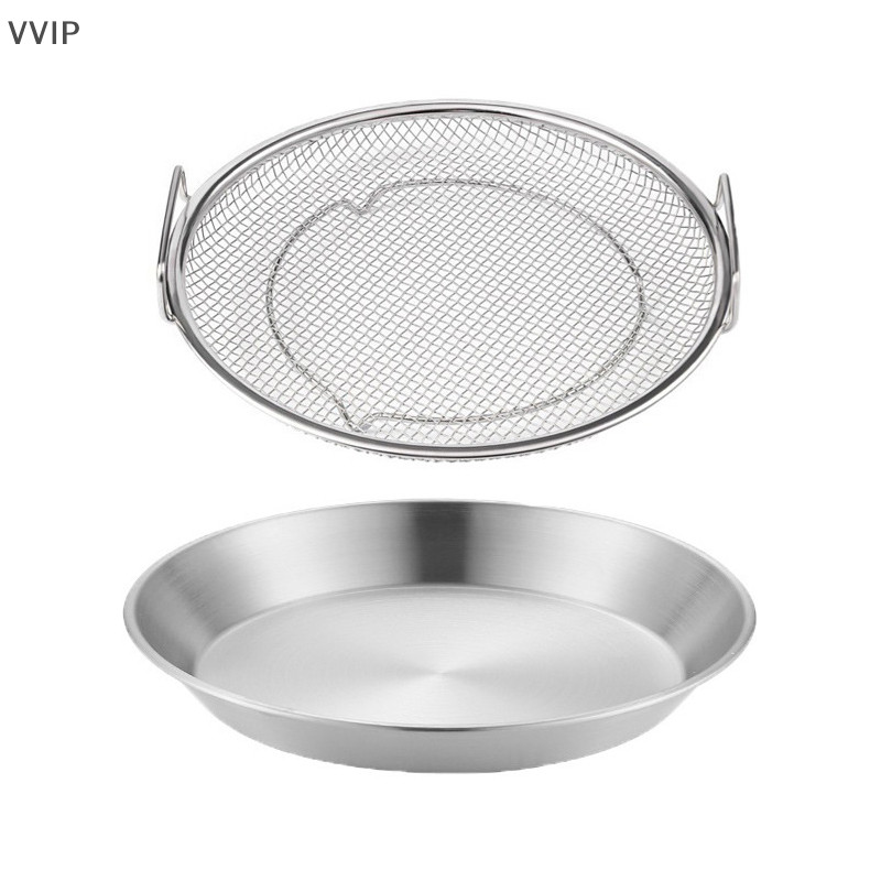 Vvth ห้องครัวกรองน้ํามันกระทะสแตนเลสกรองน้ํามันกระทะ Fine ตาข่ายตะกร้ากรองสําหรับทอด BBQ อาหาร French Fries VVTH