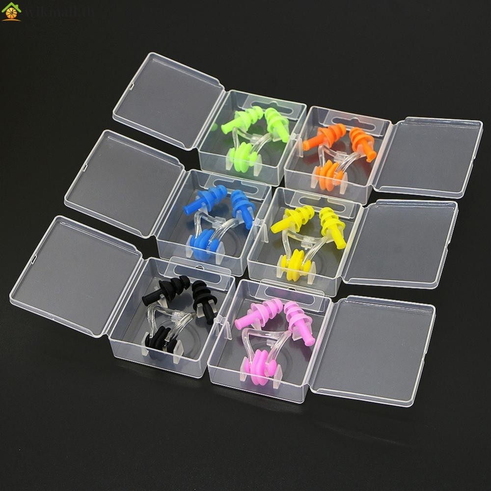 【WIK】Nose Clip Earplugs Children Earplugs Nose Clip Silica Gel Swim Supplies