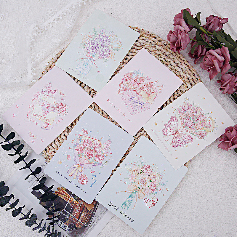 (แบบ W) การ์ดอวยพรราคาถูก การ์ด วันเกิด วันครบรอบ ปีใหม่ วาเลนไทน์ ปัจฉิม เทศกาล การ์ดสำหรับร้านเค้กร้านดอกไม้