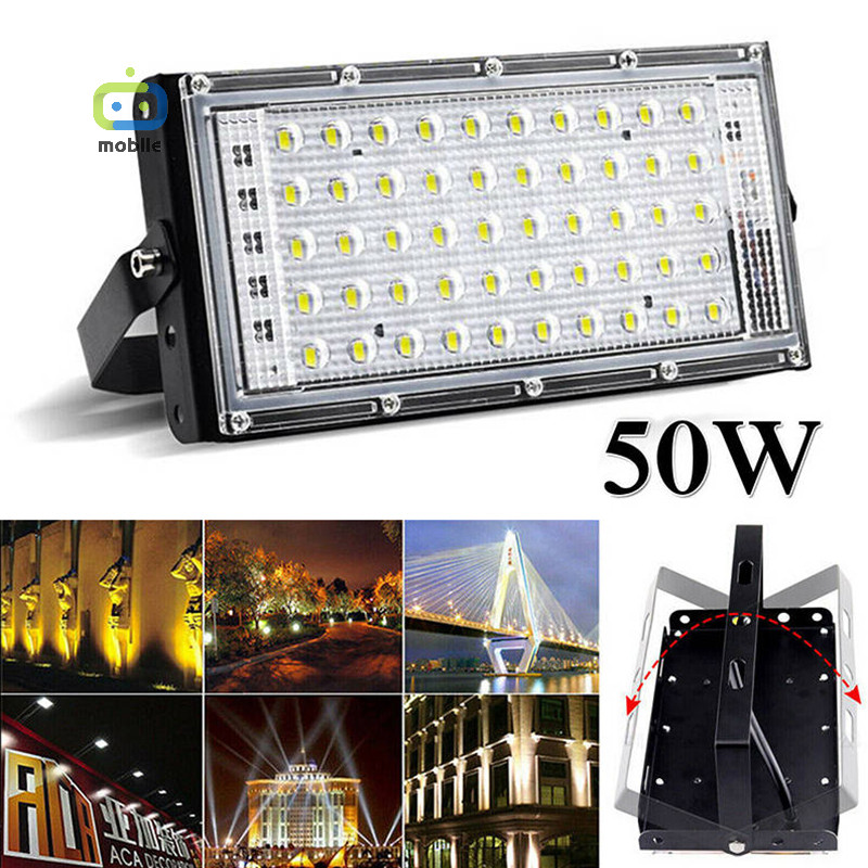 [maygood] ไฟ LED น้ําท่วม 100W IP65 กันน้ํา 50W 110V 220V สปอตไลท์ฟลัดไลท์กลางแจ้ง LED โคมไฟถนนสําหรับสวน,โรงรถ,Yard {TH}