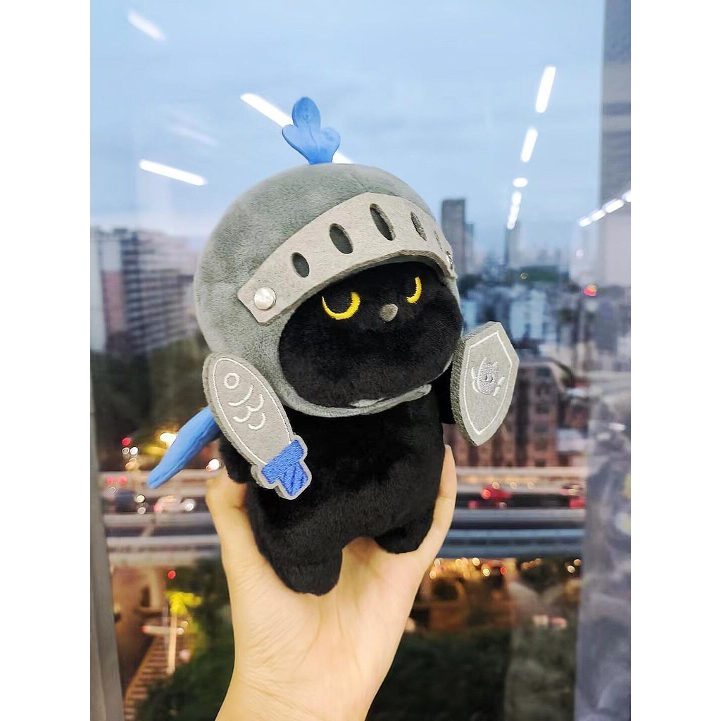ใหม่อัศวินแมวของเล่นตุ๊กตาน่ารักแมวดําอัศวินตุ๊กตาแมวสร้างสรรค์ของขวัญวันเกิดที่ถอดออกได้40เซนติเมตร20เซนติเมตร - รูปที่ 5