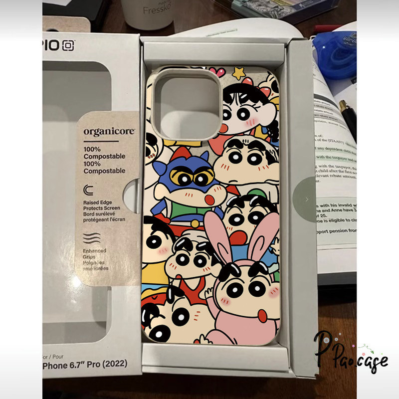 แนวโน้มเคสกระต่ายตลกสีเทียนชิน - ชานเข้ากันได้กับ IPhone 11 12 14 13 15 Pro Max 7Plus 8Plus 6s 6 7 8 Plus X XR XS MAX SE