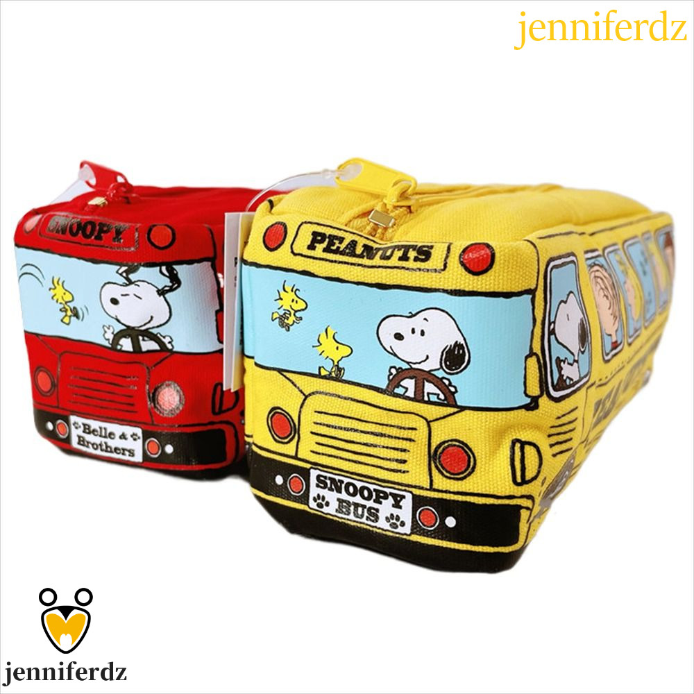 Jenniferdz กระเป๋าดินสอ ปากกา เครื่องเขียน เครื่องสําอาง ลายการ์ตูน Snoopy มีซิป ความจุขนาดใหญ่ สําหรับเด็ก