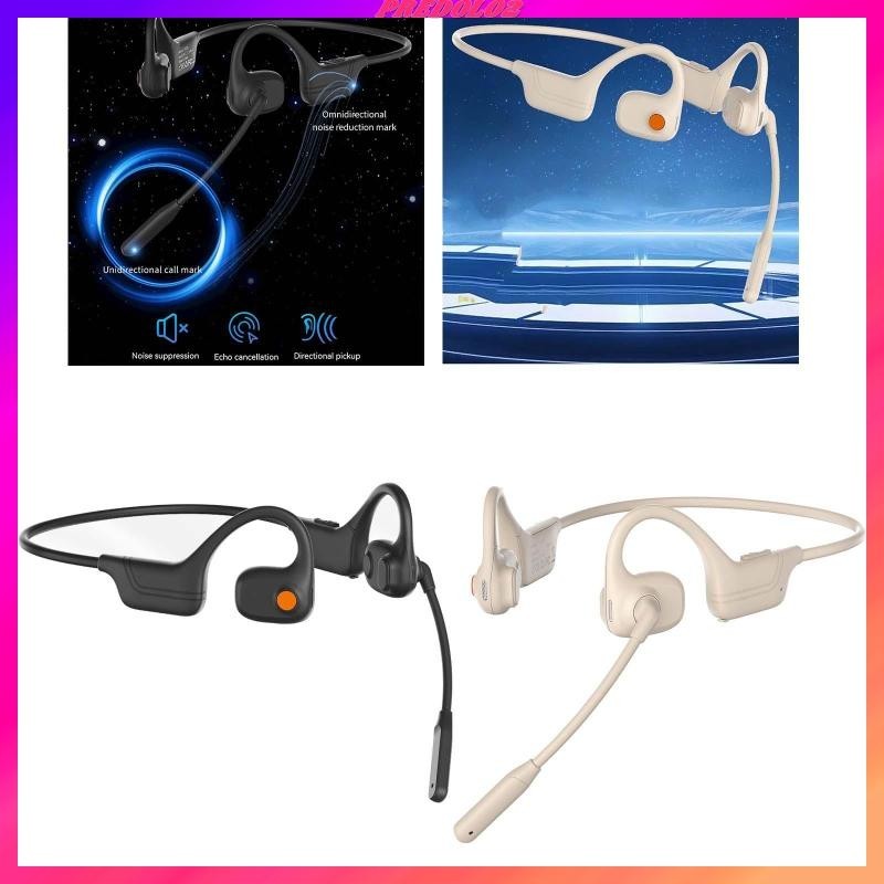 [Predolo2] หูฟังแบบเปิดหูพร้อมชุดหูฟังไร้สายตัดเสียงรบกวนการโทรที่ชัดเจนสําหรับการออกกําลังกายในการขับขี่ 