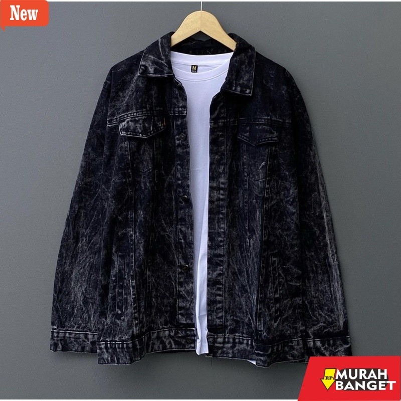 Garut เสื้อแจ็คเก็ตหนังผู้ชาย SANWSH JEAN JACKET PRA JAKT JEAN SNOW BLAK JAKT MENS JEAN JACKET DENI 
