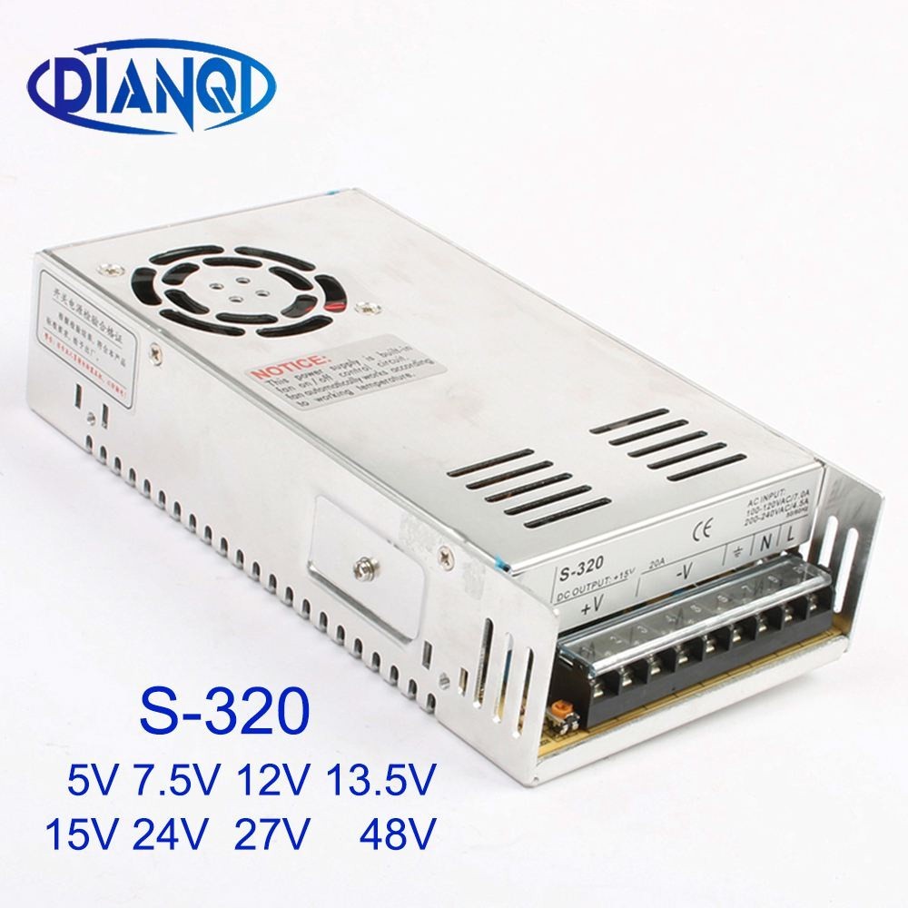 ★S-320w 5V 7.5V 12V 13.5V 24V 27V 48V Switching power supply ac dc transformer converter S-320-24 S-