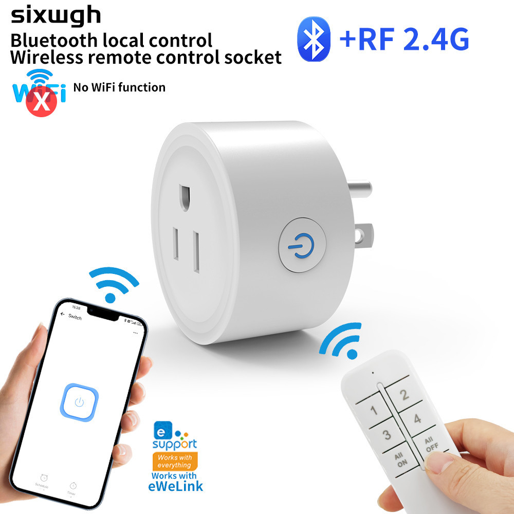 ซ็อกเก็ตบลูทูธควบคุมท้องถิ่น RF2.4G รีโมทคอนโทรลไร้สายซ็อกเก็ตซ็อกเก็ตตั้งเวลาสวิตช์ไร้สาย