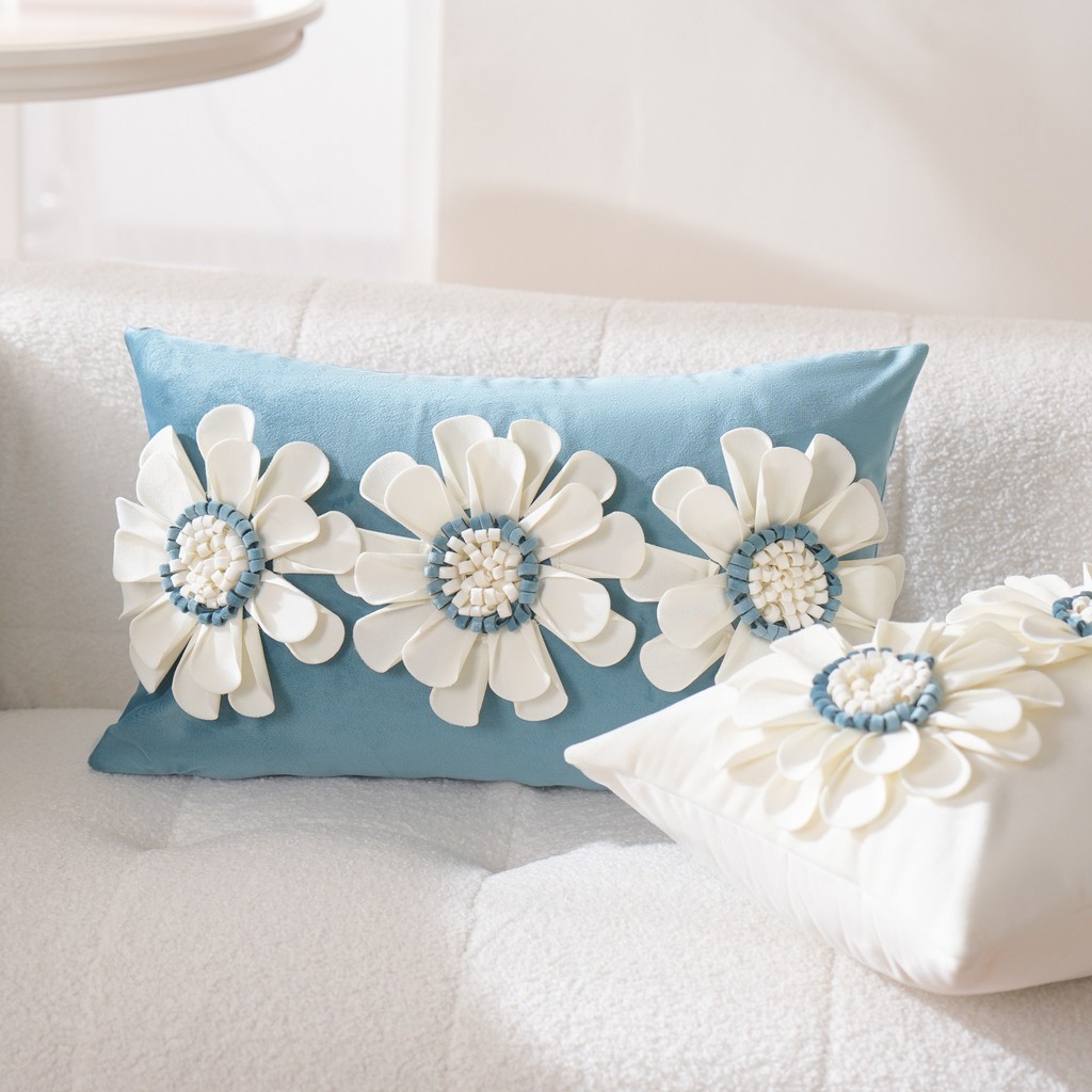 Nordic Sunflower Pillow Case Flower Pillow Case Cushion Home Deocr Floral Cushion Cover