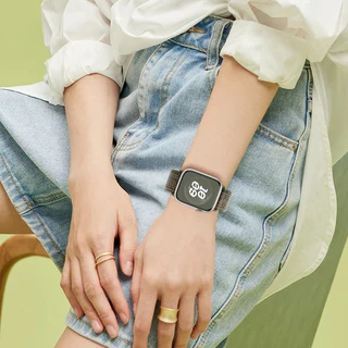 สายรัดสร้อยข้อมือไนลอนลายพรางสีสันสดใสเข้ากันได้สําหรับ iWatch s10 46 42 ultra2 IWatch series 9 8 7 6 SE 5 4 3 49/45/44/42/41/40/38 มม.