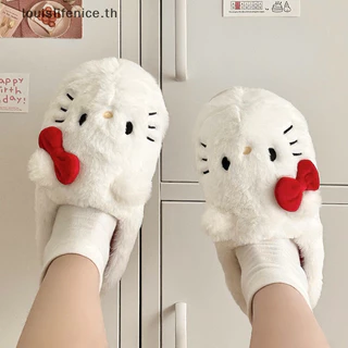 Lnth รองเท้าแตะตุ๊กตา Kittys Kawaii น่ารักนักเรียนฤดูใบไม้ร่วงฤดูหนาวห้องนอน Soft Cushion Plush ห้องนอน Aldult รองเท้าสาว Xmas ร้อน