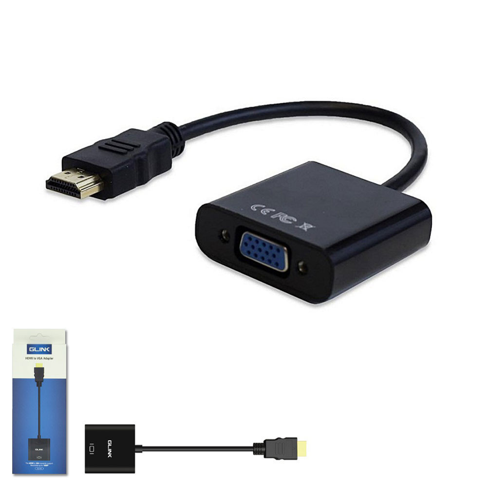GLINK GL019 (GL-019) HDMI TO VGA แปลงภาพ HDMI เป็น VGA (ไม่มีช่องเสียง)