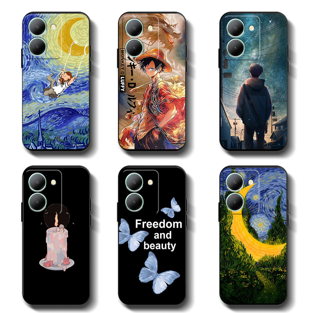 Softcase VIVO Y36 5g Y27 5g Anticrack Casing คุณภาพสูง TPU cover Full Protection Silicon Black Rubber Case