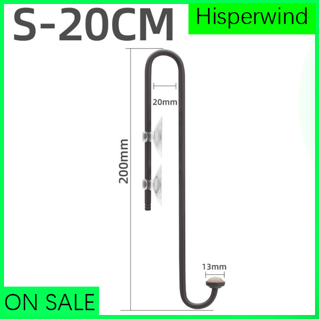 Hisperwind CO2 Diffuser, สแตนเลส CO2 Atomizer Bubble Counter พร้อมถ้วยดูดและ U-Shape Connecting Tube สําหรับ