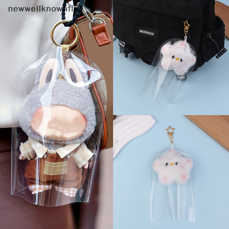 Newwellknownfine 1 ชิ้นตุ๊กตากระเป๋าจอแสดงผลโปร่งใสตุ๊กตากระเป๋า Thicken PVC กันน้ําเก็บกระเป๋าออกไปกันฝุ่น Organizer Case COD