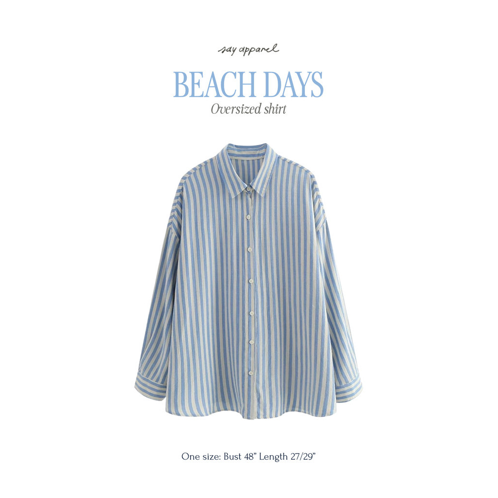 SAY APPAREL: Beach days oversized shirt