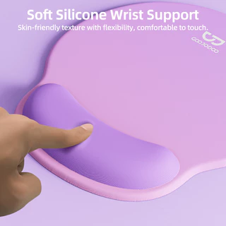 GOOJODOQ Ergonomic Mouse Pad with 14mm Wrist Rest & Anti-Slip Base Comfortable Durable & Easy to Clean