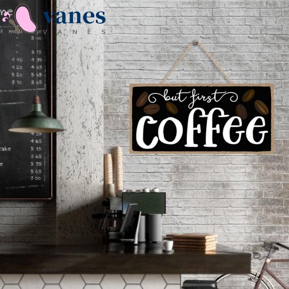 แวนส์1ป้ายกาแฟโล่วินเทจตกแต่งสําหรับร้านกาแฟไม้ทนทานกาแฟบาร์โล่