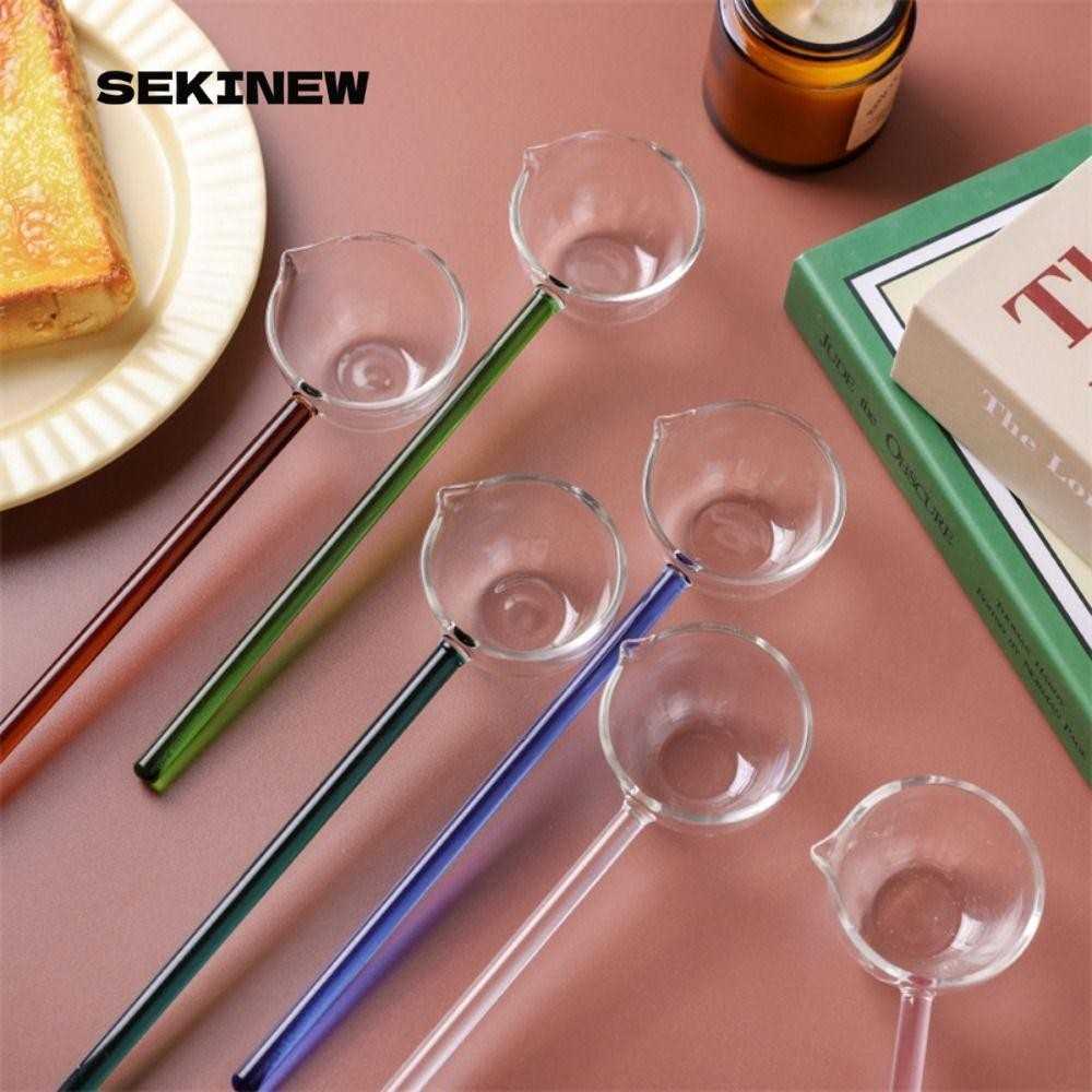 SEKINEW ช้อนแก้ว ทนความร้อนสูง หลากสี สําหรับคนกาแฟ
