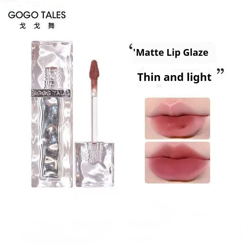 Gogo TALES Ice Cube Lip Mud GOGO TALES Donkey戈 Kindergarette Brighten Complexion Contour ราคาไม่แพงนักเรียน Matte Blush Lip Glaze Lip Makeup