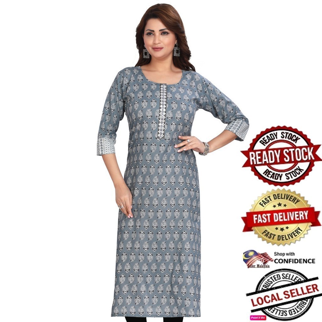 Kurti Indian Women Kurtis Top Saree Sari Punjabi Suit Readymade Kurti UD1584PG