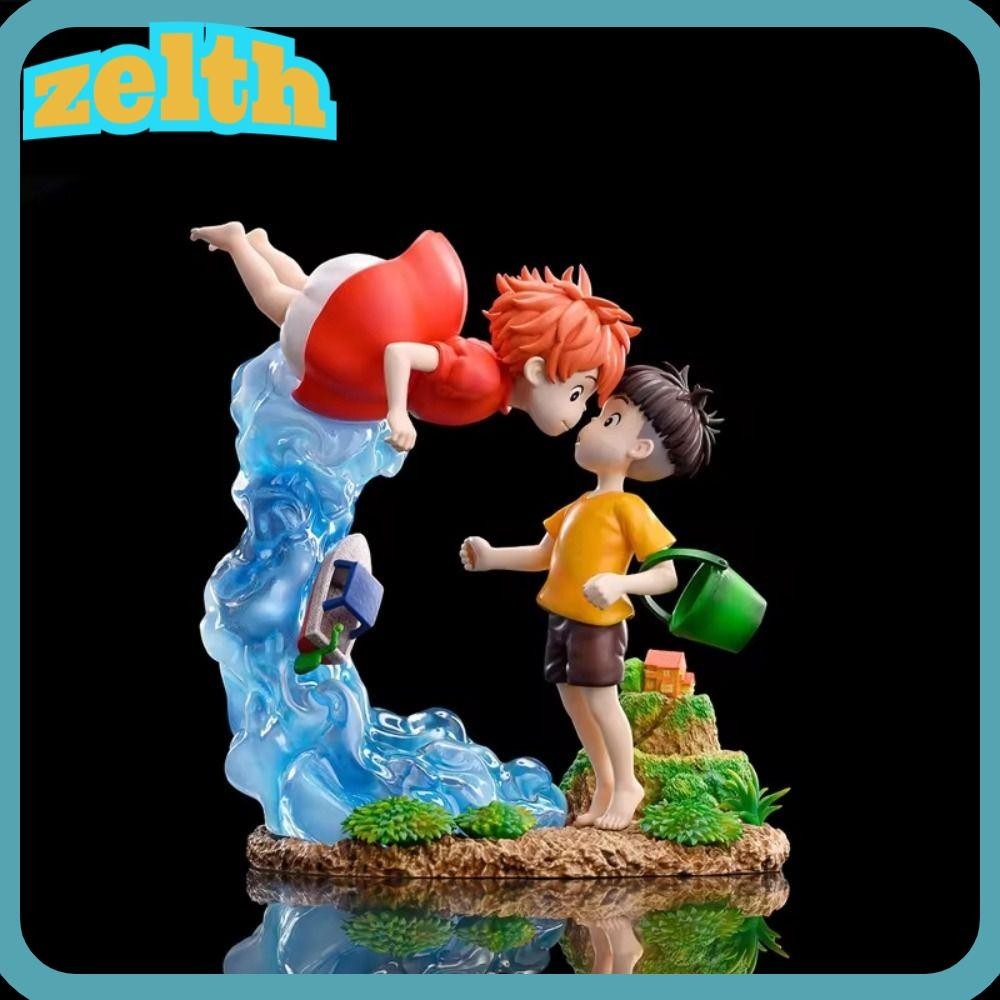 Zelth Ponyo บน Cliff รูป, Tide Play Collection Ponyo Sousky Seagal รูป, แฟชั่นเด็กของขวัญ PVC ตุ๊กตา