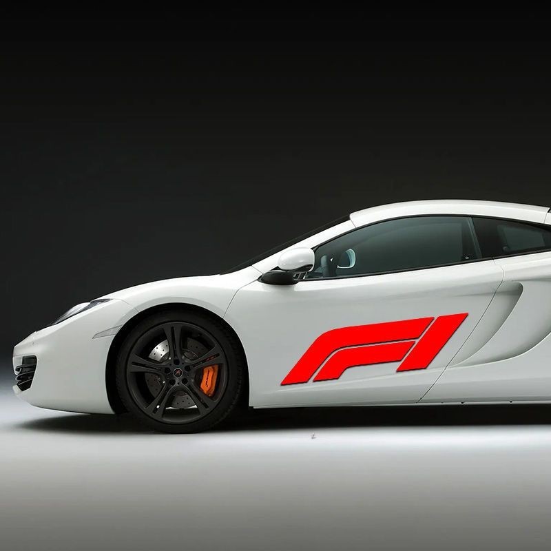 Car Personality Trendy Car Body Decal F1 Sports Style with Letters Bumper Stickers