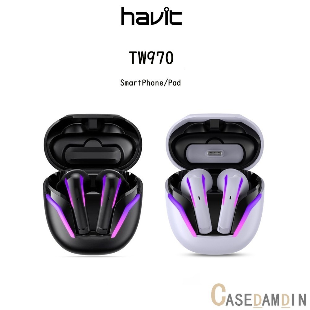 Havit TW970 หูฟังGamingบูลทูธเกรดพรีเมี่ยม สำหรับ SmartPhone/iPad/ อุปกรณ์ที่รองรับ BT