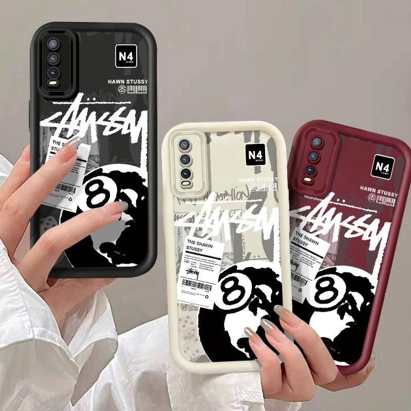 สําหรับvivo VIVO Y20 Y20i Y20A Y12S Y20S[G] Y20T Y3S Y21S Y21A Y33S Y33T T1X Y22S Y27 Y31 Y35 Y2026 V20 V32 V20 V32 V33 V2026 V32 เคสโทรศัพท์สีดําแนวโน้ม