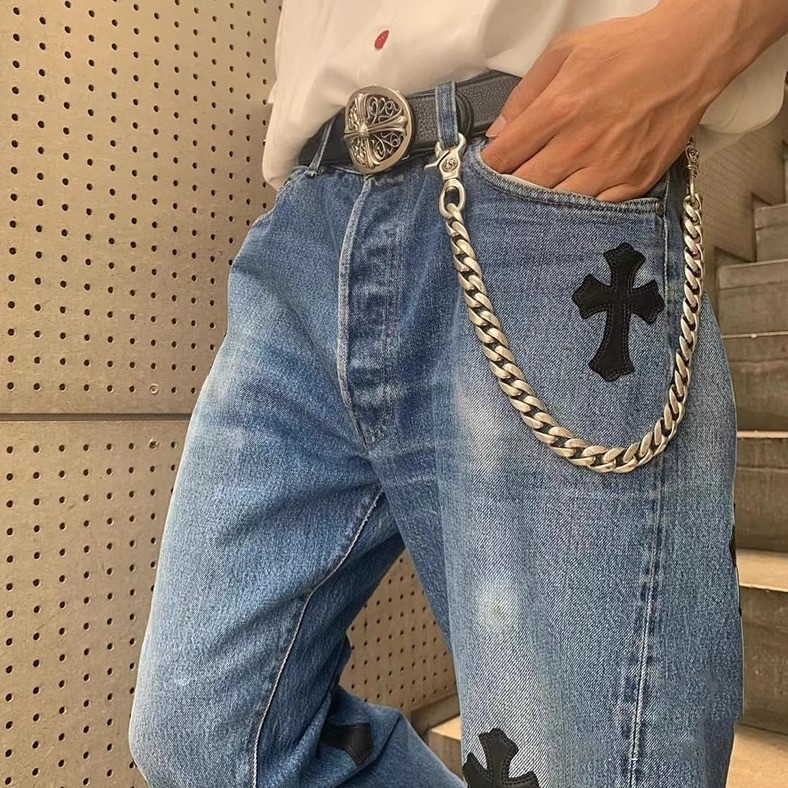 โซ่กางเกง Chrome Hearts/925 Silver 60CM Long Chain สามารถใช้เป็นโซ่กระเป๋าได้