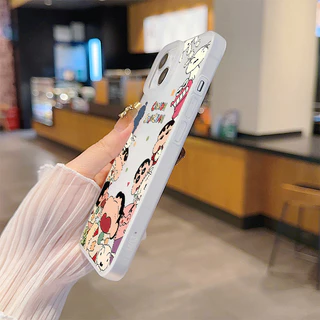 COD-ในไทย🔥เคส เครยอนชินจัง น่ารัก ท่านอนต่างๆ สำหรับ iPhone 7 8 X 11 12 13 14 15 TPU เคสใสไอโฟน น้ำค้างแข็งเคส Unisex