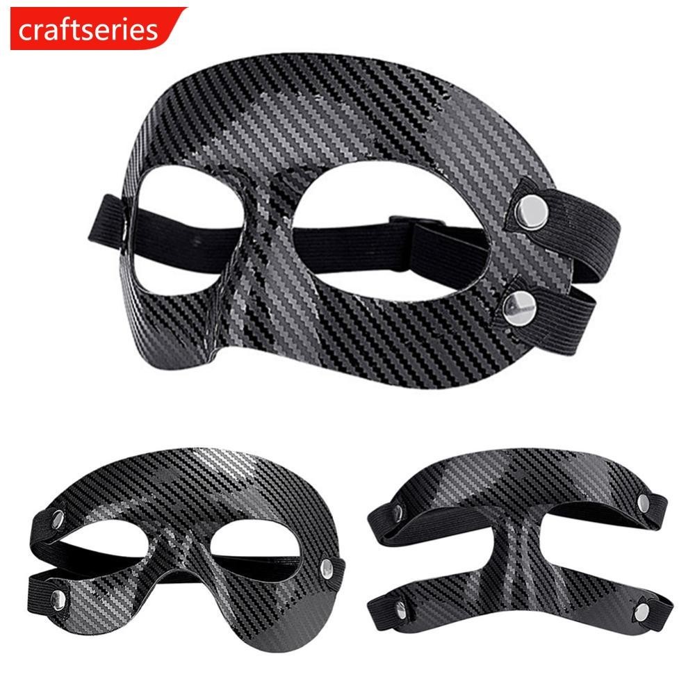 Craftseries 1 PC ฟุตบอลครึ่งหน้า Anticollision หน้ากาก Halloween Party ตกแต่งหน้ากาก PVC กีฬาอุปกรณ์ป้องกัน A6W7