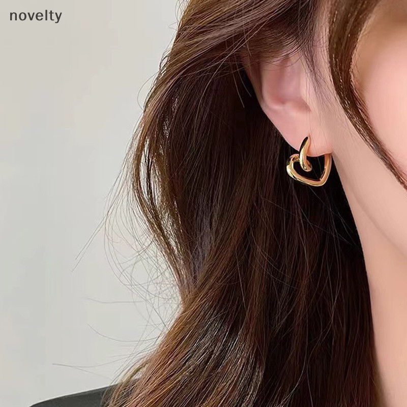 Nlyเกาหลีแฟชั่นไม่สมมาตรต่างหูชุดเรขาคณิต Star Lock Love Drop ต่างหูผู้หญิง 2022 เครื่องประดับอินเทรนด์ของขวัญ N