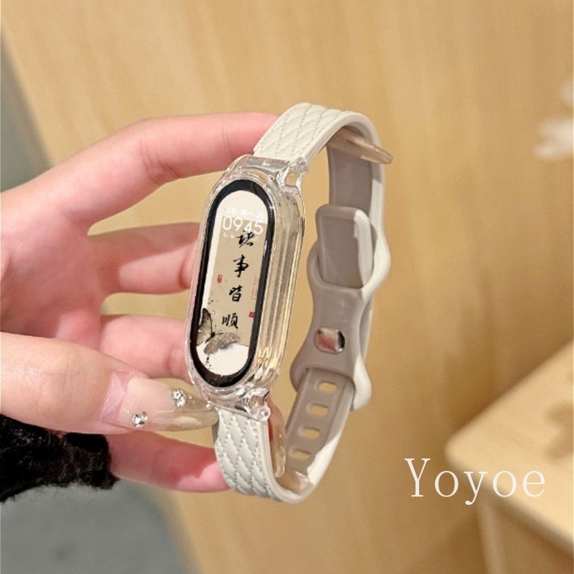 แฟชั่นสายนาฬิกาซิลิโคนสําหรับ เสี่ยวหมี่ ไมล์ วงดนตรี 10 9 8 7 เอ็นเอฟซี สร้อยข้อมือสายรัดข้อมือกีฬา ไมล์band 5 6 4 3 อุปกรณ์เสริม - รูปที่ 2