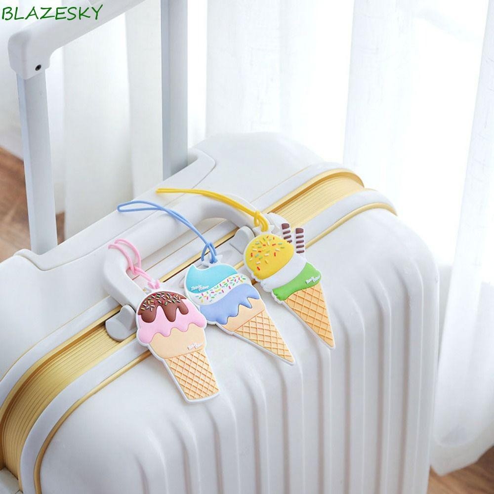 Blazesky แท็กกระเป๋าเดินทางไอศกรีม, Boarding Pass PVC เครื่องบินกระเป๋าเดินทางแท็ก, ป้ายที่อยู่แบบพกพา Baggage ชื่อแท็กข้อมูลการ์ด Boarding Pass Tag Travel