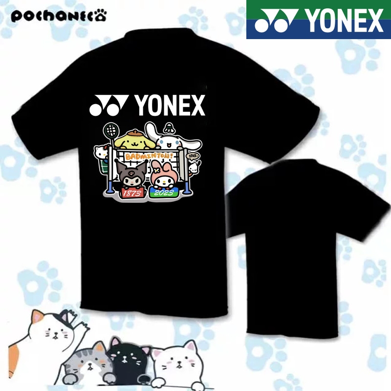 เสื้อยืด 🙌🙌 Yonex สเวตเชิ้ตแบดมินตันแห้งเร็วชายใหม่เสื้อสเวตเชิ้ตโต๊ะปิงปองหญิงชุดทีมชิงแชมป์ S-5XL