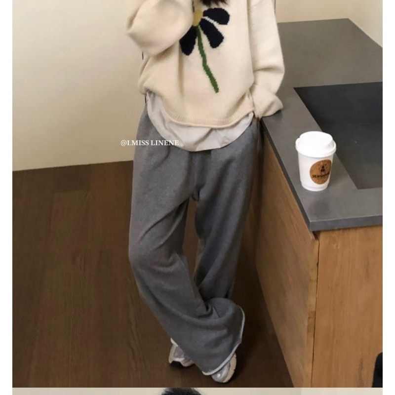 ฤดูใบไม้ร่วงเสื้อกันหนาวใหม่หลวมเสื้อสวมหัวอ่อนโยนนุ่มดอกไม้เสื้อกันหนาวผู้หญิงสไตล์ถักเสื้อกันหนาว - รูปที่ 5