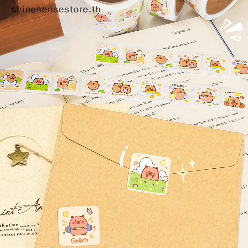 Shine 300 ชิ้นการ์ตูน Capybara Graffiti สติกเกอร์ al Self-กาวสติกเกอร์สําหรับขวดน้ําแล็ปท็อปกระเป๋าเดินทางแล็ปท็อป Decals DIY ตกแต่ง TH