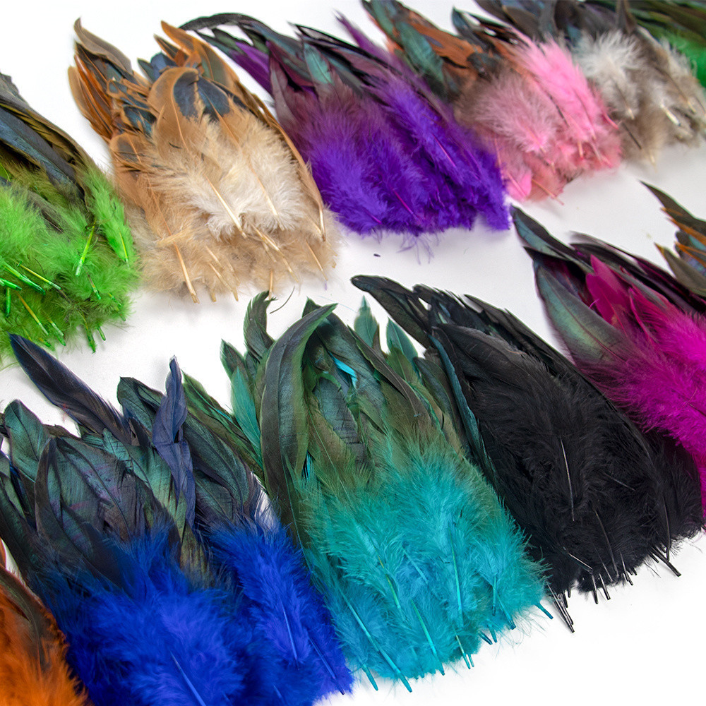 15-20 ซม.ธรรมชาติไก่ขนนกงานฝีมือ DIY Carnival อุปกรณ์เสริม 50 ชิ้น/ล็อตไก่ Feathers หัตถกรรมเครื่องประดับตกแต่ง Plumes