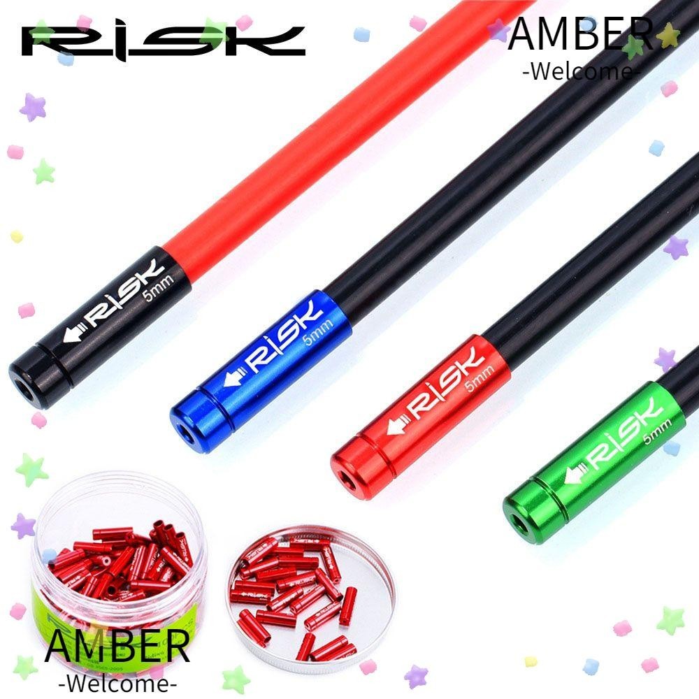 Amber 10 ชิ้นฝาปิดปลายสาย 4 มม.5 มม.จักรยานจักรยานอะไหล่ Derailleur Shift เบรคฝาครอบกันฝุ่น