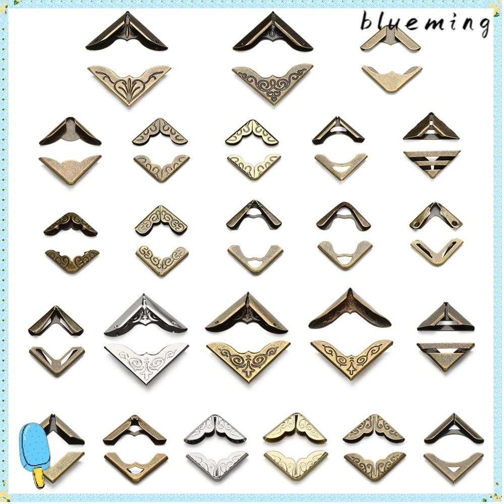 Blueming2 4 ชิ้นหนังสือตัวป้องกันมุม DIY ปกหนังสือ Menus อัลบั้มรูป