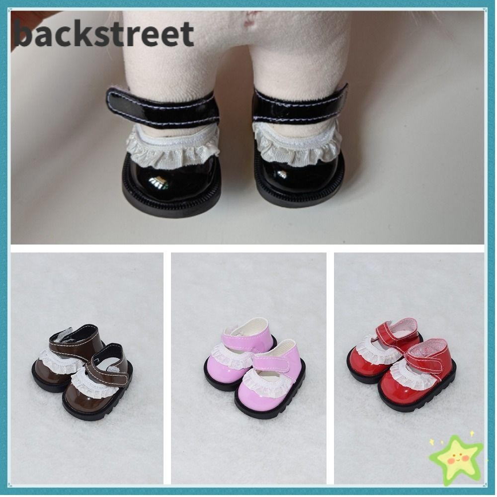 Backstage Doll Shoes, 20cm Replacement Mini Shoes, Mini Leather Lace Doll Dressing Cotton Doll