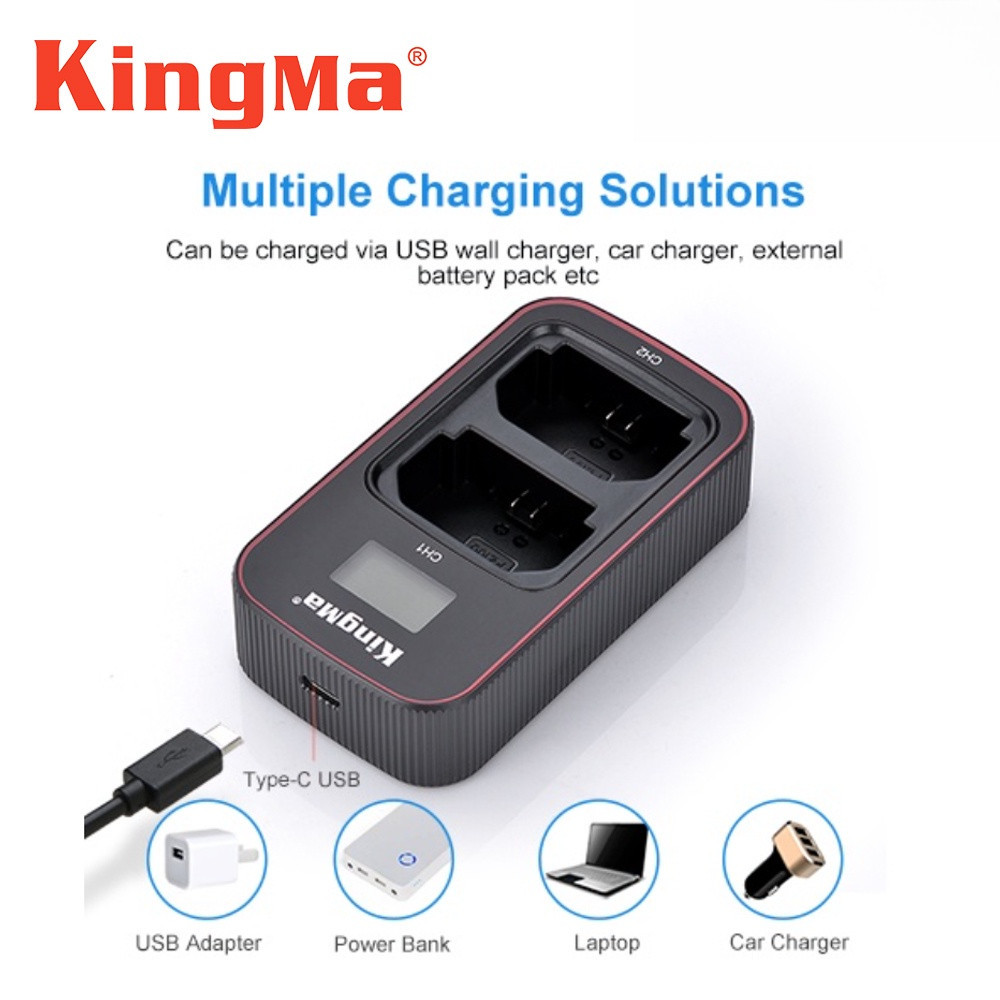 Kingma Sony FZ100 NP-FZ100 แบตเตอรี่และ Dual LCD Charger Kit สําหรับ Sony A1 A9 A7III A7RIV A7RIII A