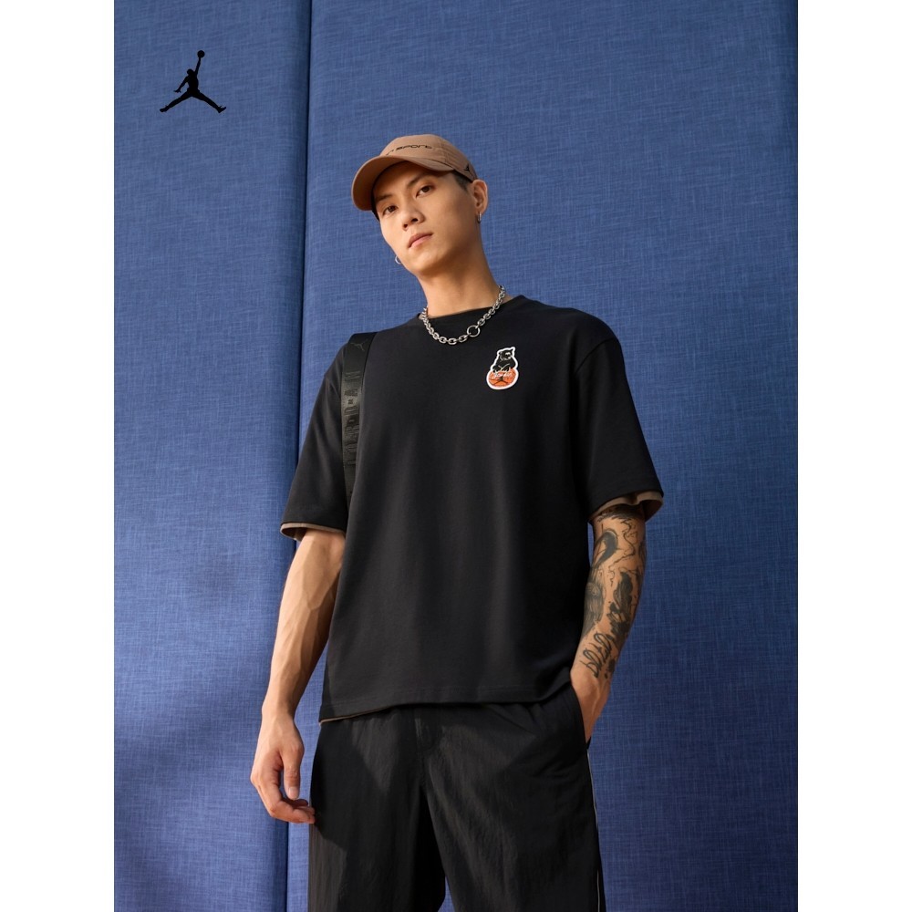 [พร้อมส่ง]Jordan official Nike Jordan men's T-shirt autumn n ชุดปกติ y2k แฟชั่น หนาๆ ใส่เดินทาง