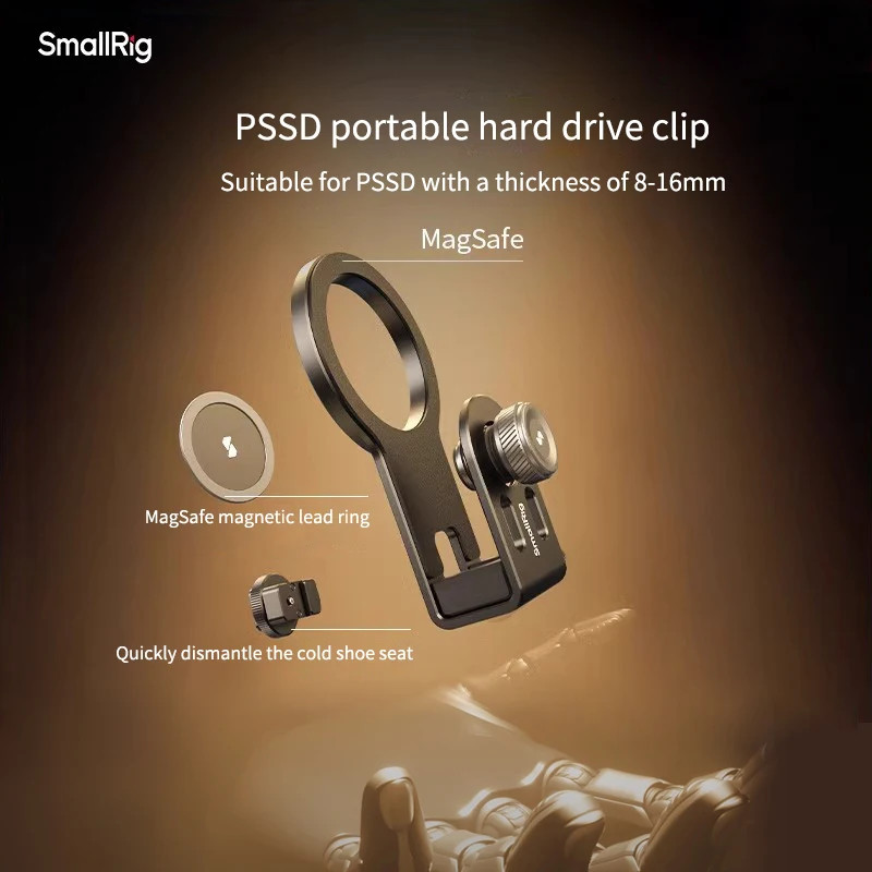 Smallrig PSSD คลิปฮาร์ดไดรฟ์แบบพกพา MagSafe Universal Bracket คลิปสายเคเบิลที่วางรองเท้าเย็นอุปกรณ์เสริมสําหรับกล้อง 4779