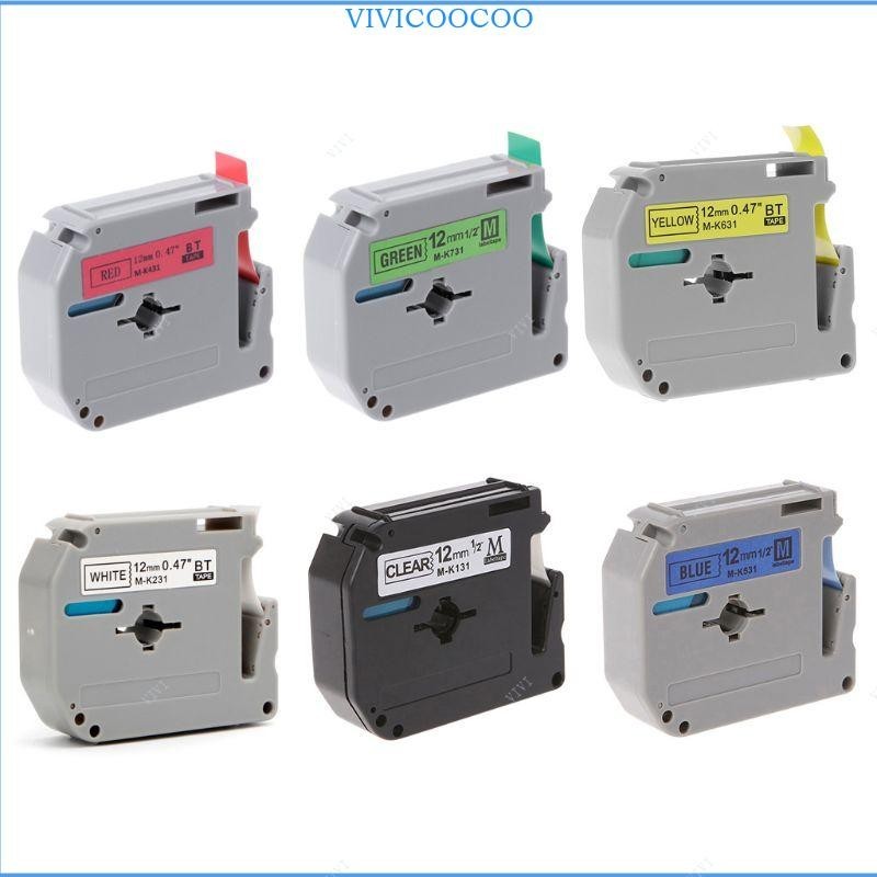 Vivi ป้ายเทปเครื่องพิมพ์ริบบิ้น 12 มม.สําหรับ MK131 MK231 MK431 MK531 MK631 MK731 สําหรับ Brother P-touch Label Maker