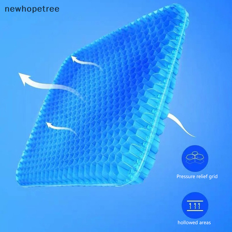 [newhopetree] Car Gel Cooling Seat Cushion 3D Honeycomb Cool And Breathable Cool Ice Silk Car Home Office Chair Cushion Car Accessories New Stock