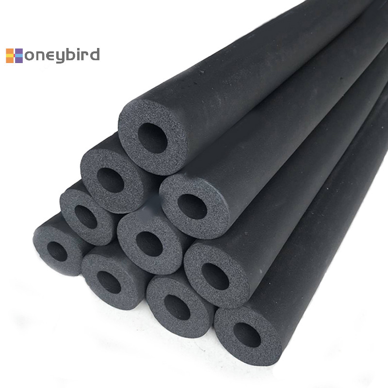 Honeybird 1.8M ฟองน้ํายางท่อสีดํากันน้ํา Pipeline ผู้ถือฉนวนกันความร้อน Tubular แขนป้องกันสําหรับเครื่องปรับอากาศ Nice