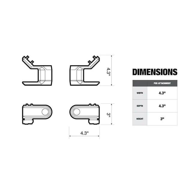 Toughbuilt TB-B1-A-31 STACKTECH พลาสติกพันสายไฟ Stackable ToolBox พิเศษสายไฟ Winder คงที่เชือกลวด Organizer อุปกรณ์เสริม